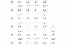 Math Worksheets 4Th Grade Ordering Decimals To 2Dp | Free Printable Math Worksheets For 4Th Grade