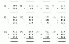 Math Worksheets For 3Rd Grade | Second Grade Math Worksheets Column | Free Printable Time Worksheets For Grade 3