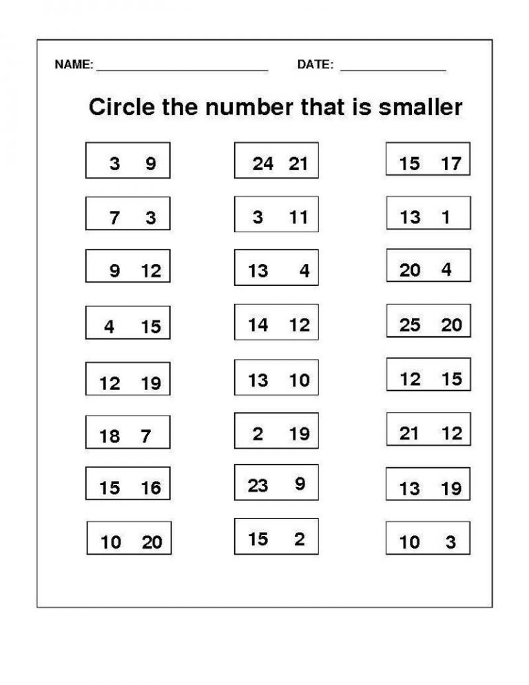 Maths For 6 Year Olds Worksheets Number Learning Printable Math 