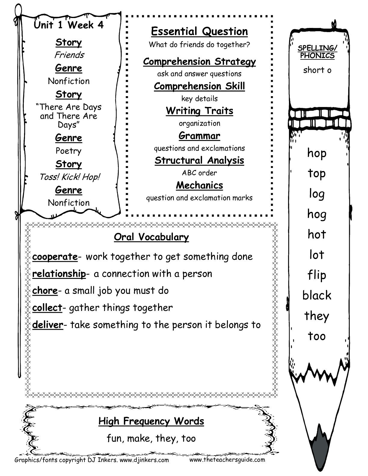 Mcgraw-Hill Wonders First Grade Resources And Printouts | First Grade Vocabulary Worksheets Printable