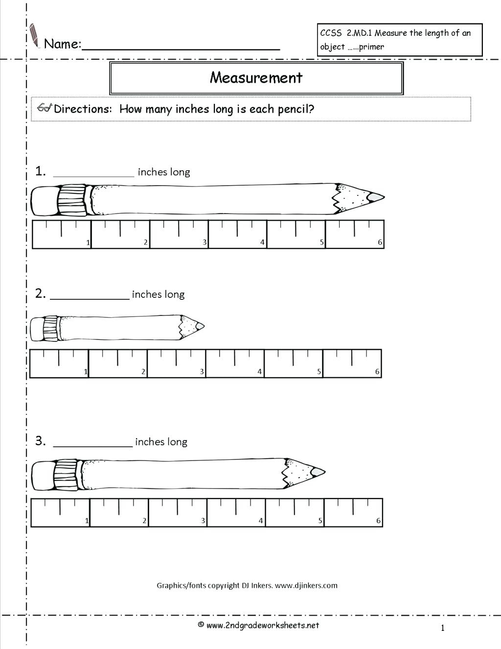 Free Printable Measurement Worksheets Grade 1 - Lexia's Blog