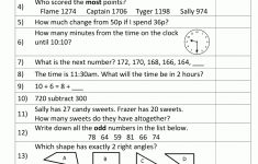 Mental Maths Year 3 Worksheets | Printable Worksheets For Year 3