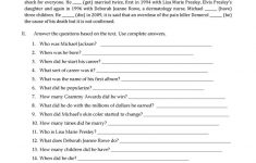 Michael Jackson Biography Worksheet - Free Esl Printable Worksheets | Printable Biography Worksheets