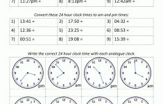 Military Time Conversion 24 Hour Clock 3 | Telling Time | 24 Hour | Free Printable Elapsed Time Worksheets For Grade 3
