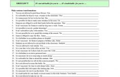 Modal Verbs Paraphrasing Worksheet - Free Esl Printable Worksheets | Printable Paraphrase Practice Worksheet