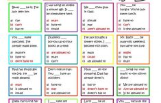 Modal Verbs - Quiz Worksheet - Free Esl Printable Worksheets Made | Ks2 Printable Worksheets