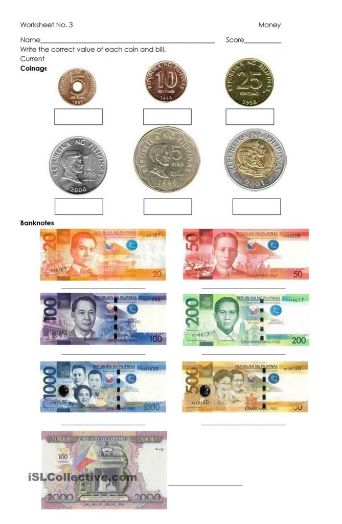 money-philippine-coins-and-bills-class-ideas-money-worksheets