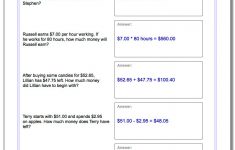 Money Word Problems | Free Printable 5 W&amp;#039;s Worksheets