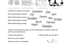 Months And Seasons Worksheet - Free Esl Printable Worksheets Made | Free Printable Seasons Worksheets
