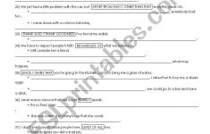 More Linking Words And Idioms - Esl Worksheetcna Taguatinga | Printable Cna Worksheets