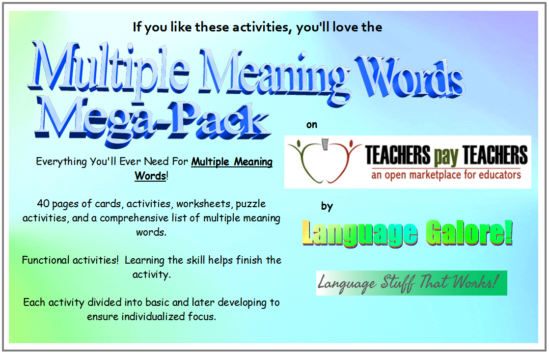 Multiple Meaning Word Graphic Organizer Worksheet Free Esl Free 
