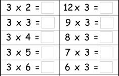 Multiplication Basic Facts – 2, 3, 4, 5, 6, 7, 8 &amp; 9 - Eight | Basic Facts Worksheets Printable