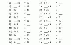 Multiplication Drill Sheets 3Rd Grade | Grade 9 Math Worksheets Printable Free With Answers