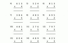 Multiplication Sheet 4Th Grade | Free Printable Math Worksheets For 4Th Grade Multiplication