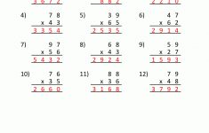Multiplication Sheets 4Th Grade | 3 Digit Multiplication Worksheets Printable