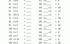 Multiplication Table Worksheets Grade 3 | Free Printable 2 Times Tables Worksheets