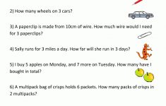 Multiplication Word Problem Worksheets 3Rd Grade | Third Grade Math Word Problems Printable Worksheets