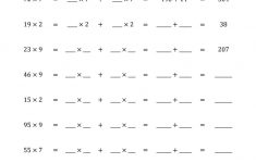Multiply 2-Digit1-Digit Numbers Using The Distributive Property (A) | Free Printable Distributive Property Worksheets