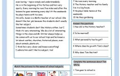 My Favourite Teacher Worksheet - Free Esl Printable Worksheets Made | Teacher Printable Worksheets
