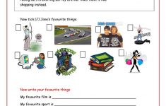 My Favourite Things . Worksheet - Free Esl Printable Worksheets | Archery Printable Worksheets