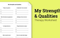 My Strengths And Qualities (Worksheet) | Therapist Aid - Free | Free Printable Therapy Worksheets