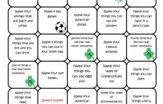 Name Four Things Board Game Worksheet - Free Esl Printable | Printable Barrier Games Worksheets