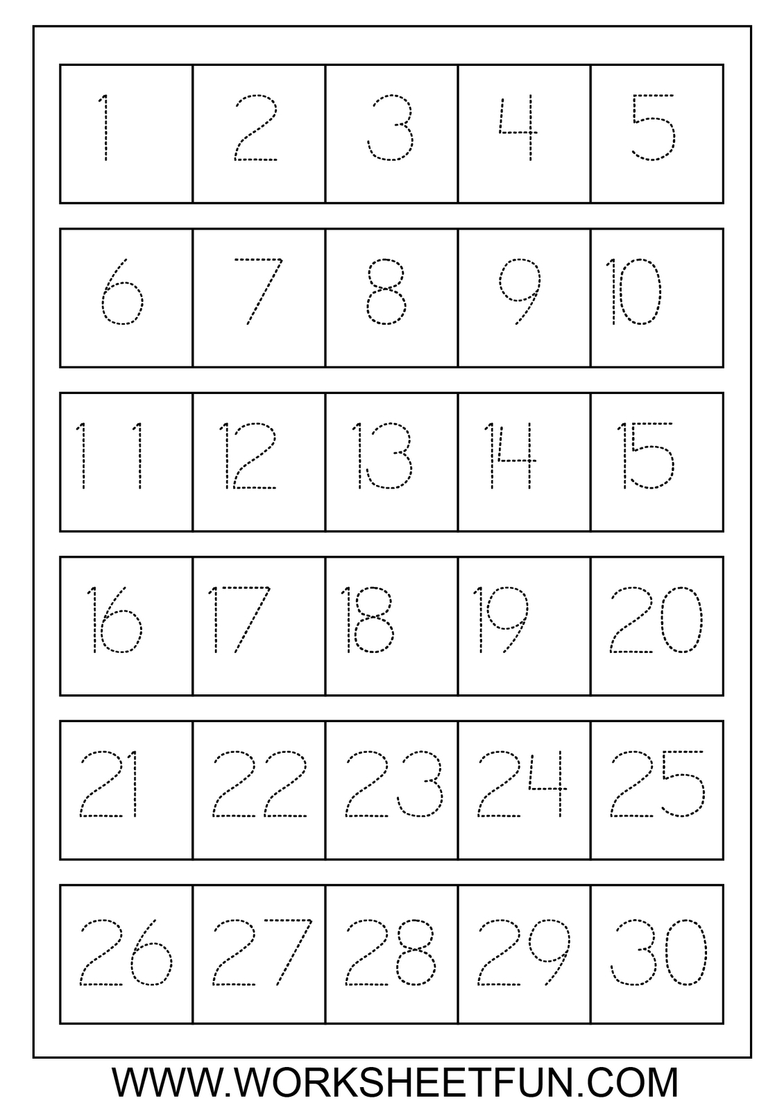 Trace Number 1 20 Worksheets Activity Shelter Free Printable Tracing Numbers 1 20 Worksheets