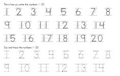 Numbers 1 50 Math Tracing Math Number Worksheets 1 2 For Preschool | Free Printable Number Worksheets