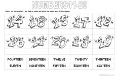 Numbers 11-20 Worksheet - Free Esl Printable Worksheets Madeteachers | French Numbers 1 20 Printable Worksheets