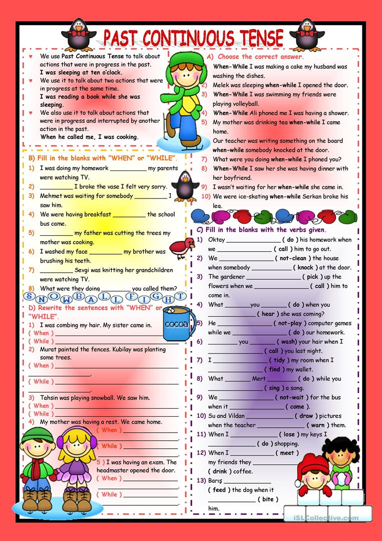 Printable Story And Worksheet To Practice The English Past Past 