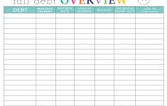 Paying Off Debt Worksheets - Free Printable Debt Payoff Worksheet | Debt Worksheet Printable