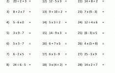 Pemdas Worksheets Order Of Operations 3 | Math 1 | Math | Order Of Operations Free Printable Worksheets With Answers