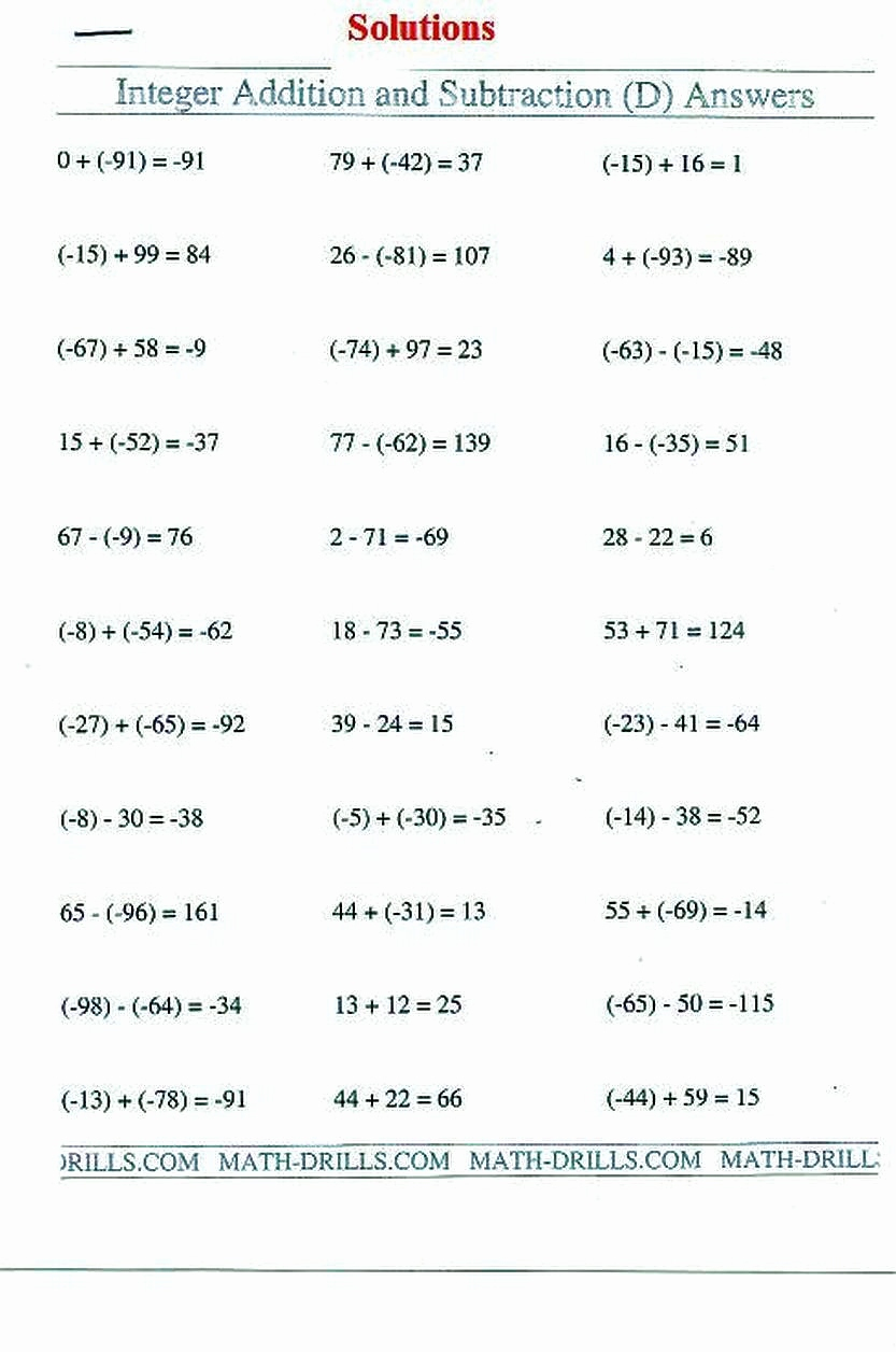 Adding Integers Word Problems 7th Grade