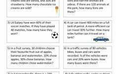 Percentage Word Problems | Math Percentages Worksheets Printable