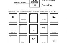 Periodic Table Worksheet | Free Printable Periodic Table Worksheets