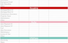 Personal Budget Planner Spreadsheet Excel Template Free Printable | Budget Helper Worksheet Printable