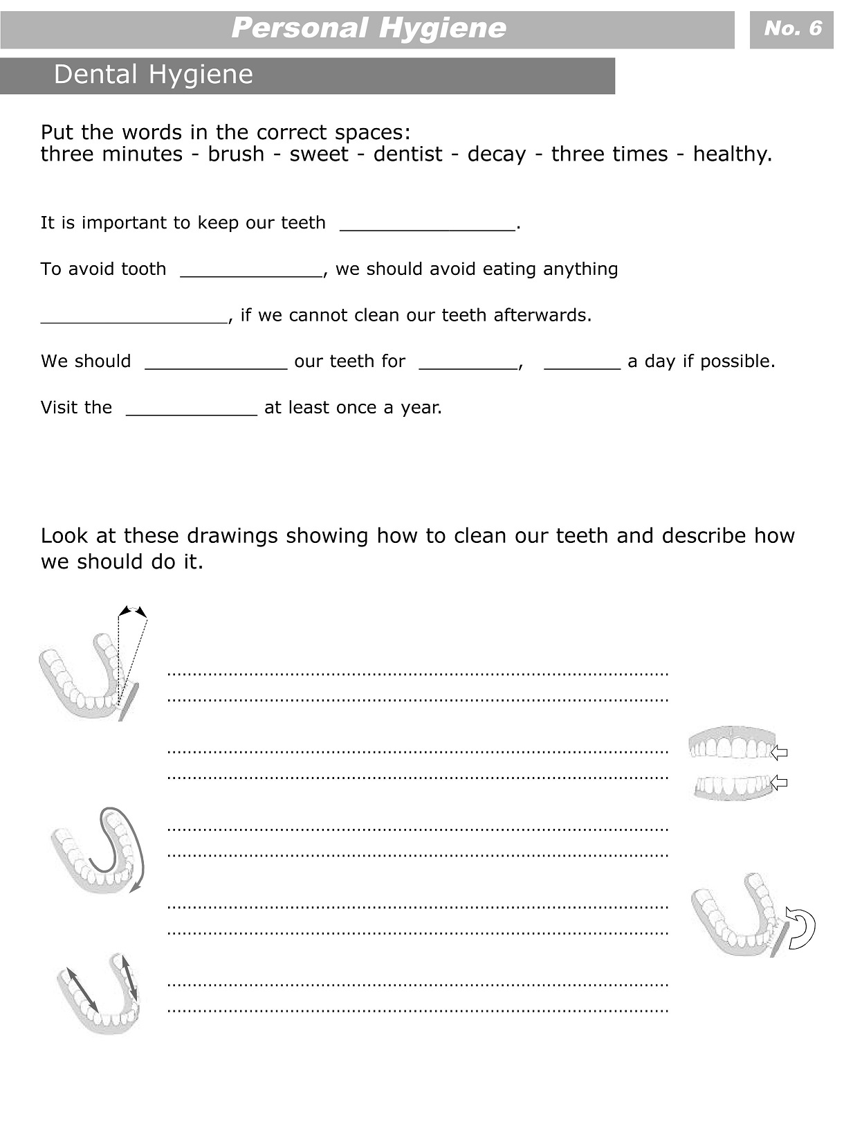 Personal Hygiene Worksheets For Kids Level 3 6 | Personal Hygiene | Printable Personal Hygiene Worksheets For Kids