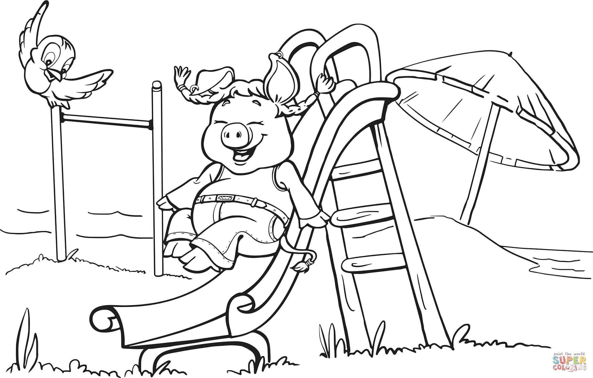 Hasil Gambar Untuk Playground Coloring Page For Kids Snuggles Free