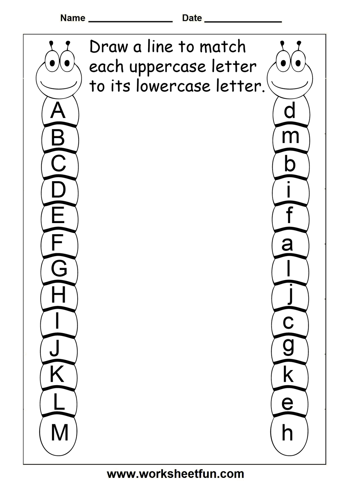Pinashley Hibbs On Kiddo | Kindergarten Worksheets, Preschool | Abc Matching Worksheets Printable