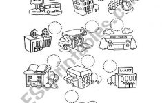 Places At Town - Esl Worksheetandresdomingo | Places In Town Worksheets Printables