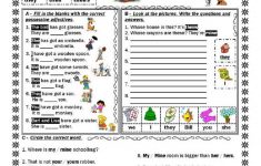 Possessive Adjectives And Possessive Pronouns - Interactive Worksheet | Possessive Pronouns Printable Worksheets
