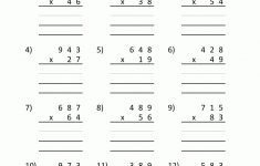 Practice Math Worksheets Multiplication 3 Digits2 Digits 3 | Printable Math Worksheets 4Th 5Th Grade