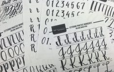 Practicing Calligraphy: Free Printable Brush Lettering Worksheets | Free Printable Calligraphy Worksheets
