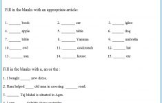 Practise Sheet On Articles | Worksheets | English Grammar Worksheets | Free Printable Worksheets On Articles For Grade 1
