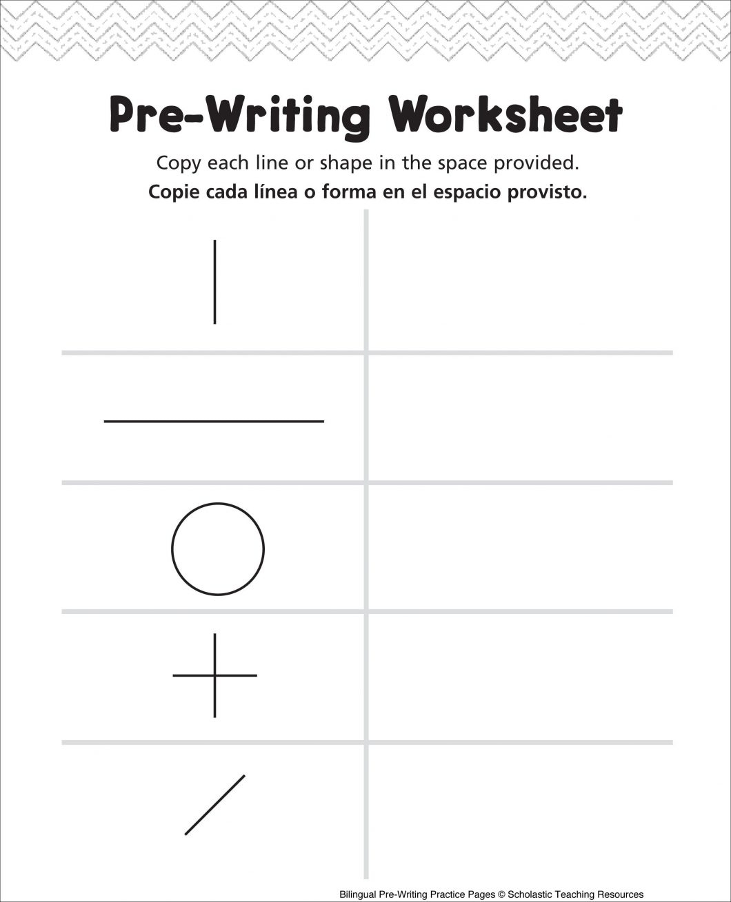 Pre K Writing Worksheets – With For Kg1 Also Printable Preschool | Bilingual Worksheets Printable