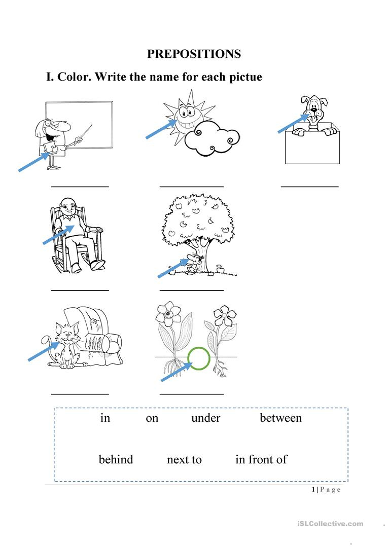 Preposition Worksheet Worksheet - Free Esl Printable Worksheets Made | Free Printable Preposition Worksheets For Kindergarten