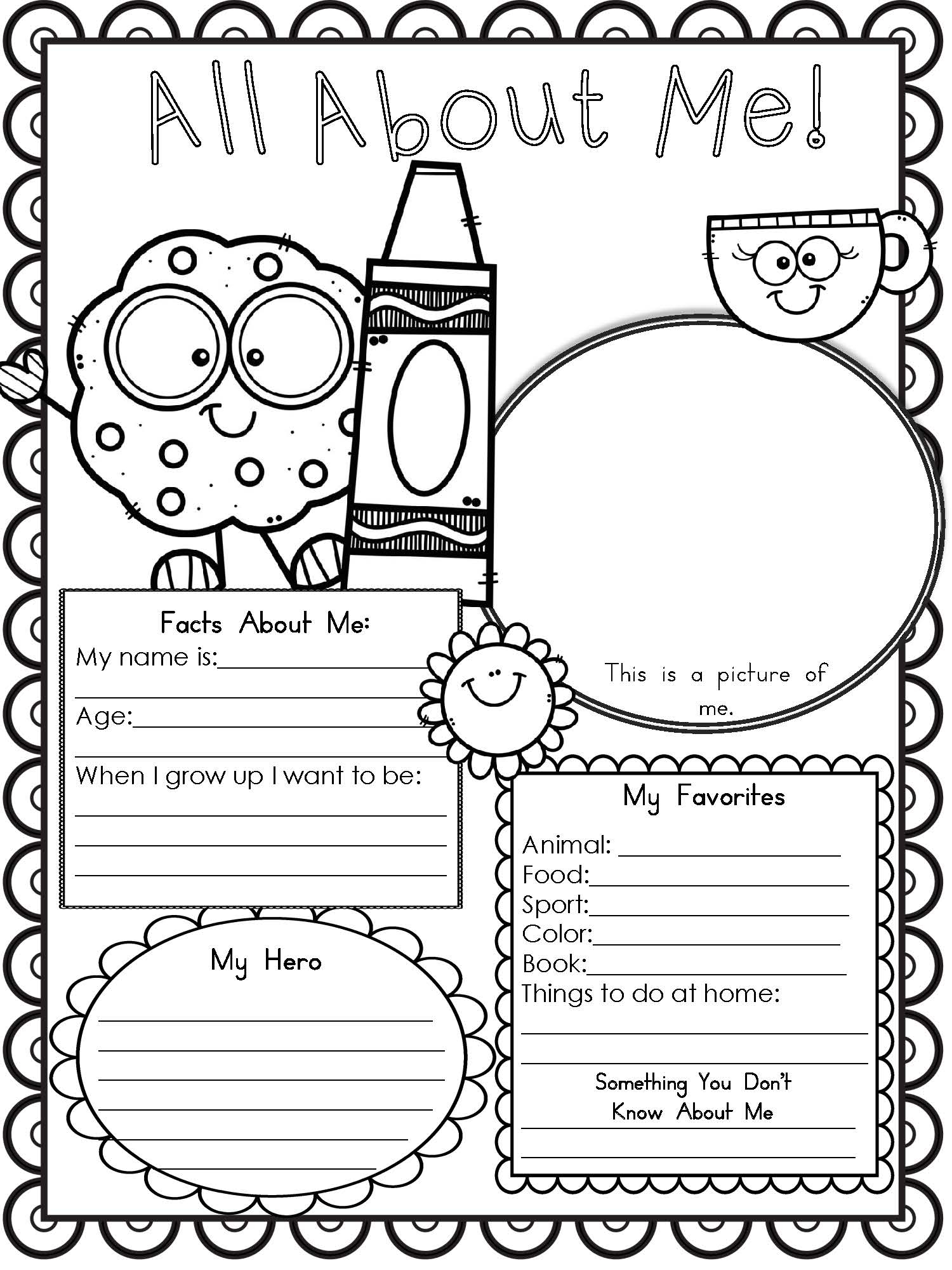 Preschool &amp; Kindergarten Archives - Modern Homeschool Family | All About Me Worksheet Preschool Printable