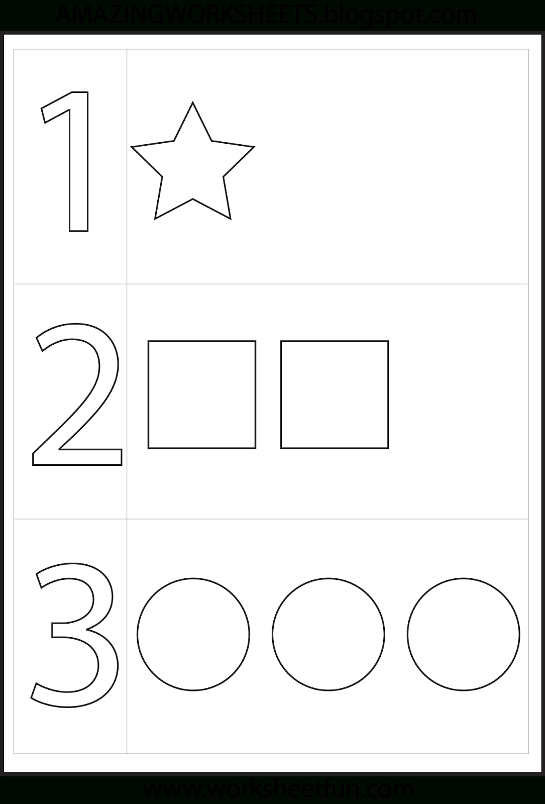 Preschool Number One Worksheet | Number 1 Preschool Worksheets | Number One Worksheet Preschool Printable Activities