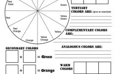 Preview Large: Free Elements Of Art Color Wheel Worksheet And Lesson | Printable Color Wheel Worksheet