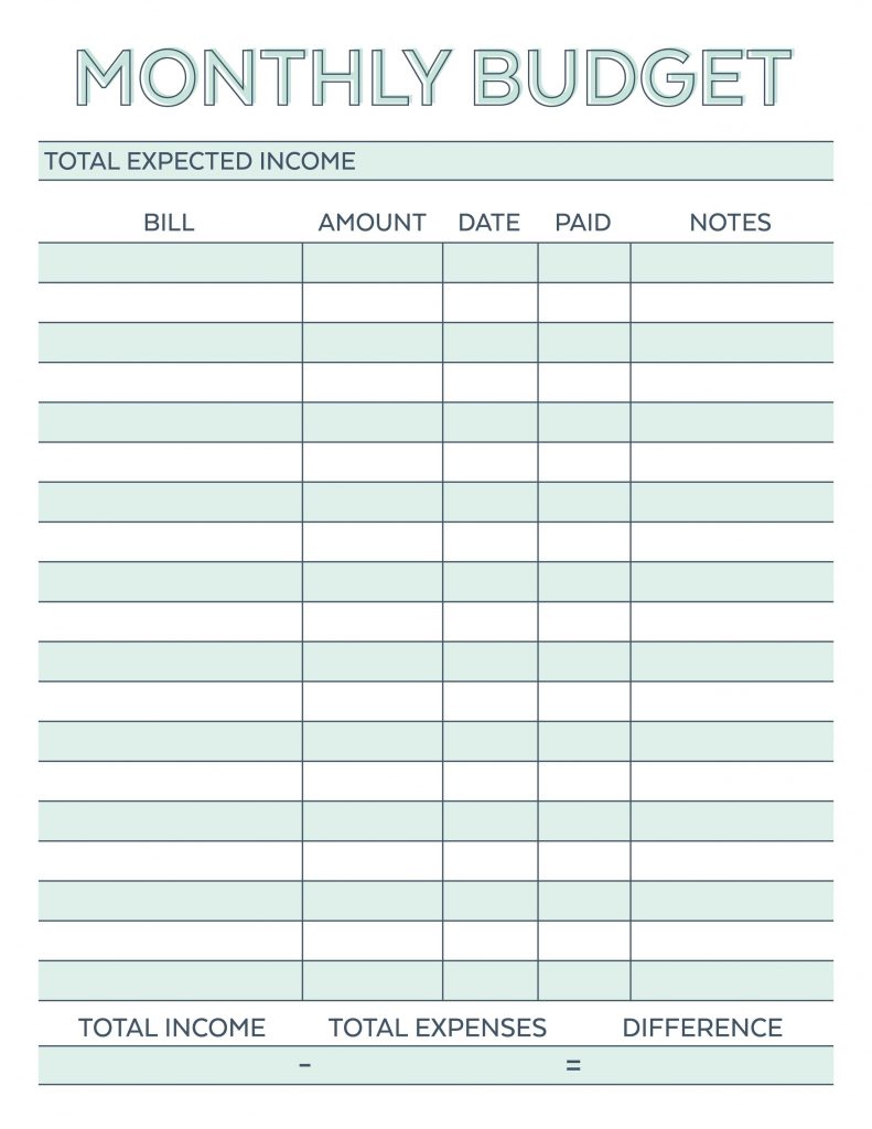 Printable Budget Worksheet Lexia s Blog